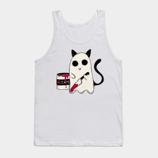 Spooky ghost cat Tank Top